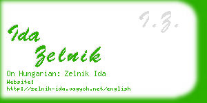 ida zelnik business card